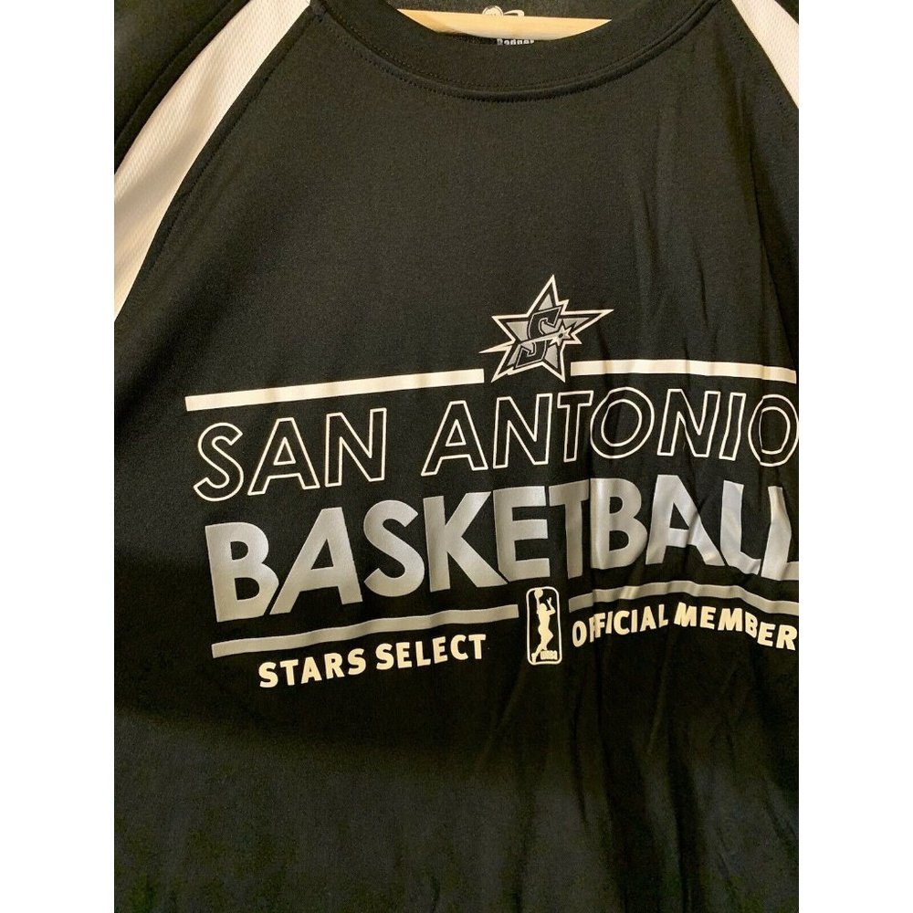 Badger Sport San Antonio Basketball Stars Select Men’s Sz XL Black‎ White Shirt